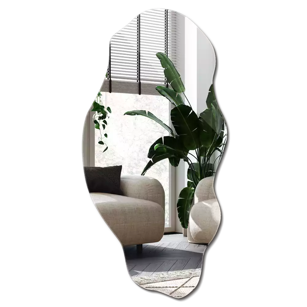 Miroir forme irrégulière décoration murale originale