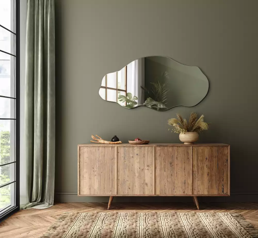 Miroir forme irrégulière décoration murale originale