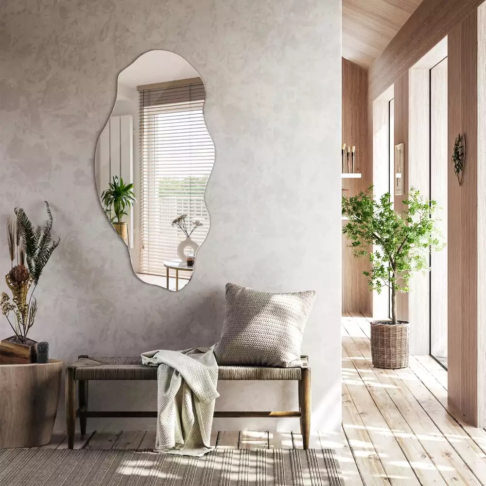 Miroir forme irrégulière décoration murale originale