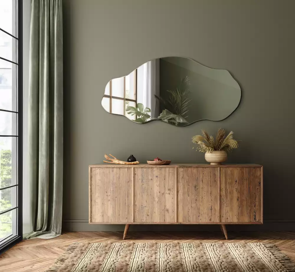 Miroir forme irrégulière décoration murale originale