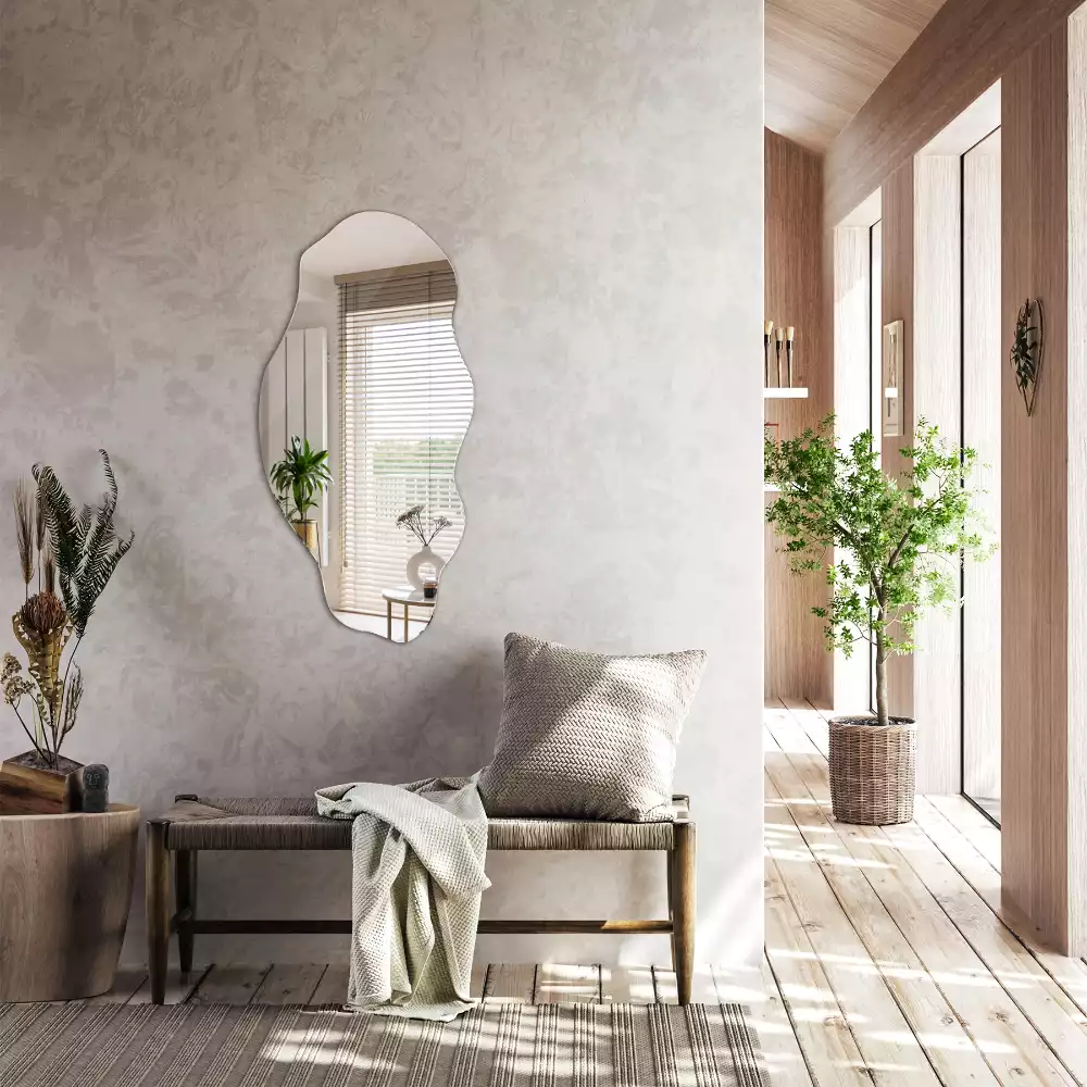 Miroir forme irrégulière décoration murale originale