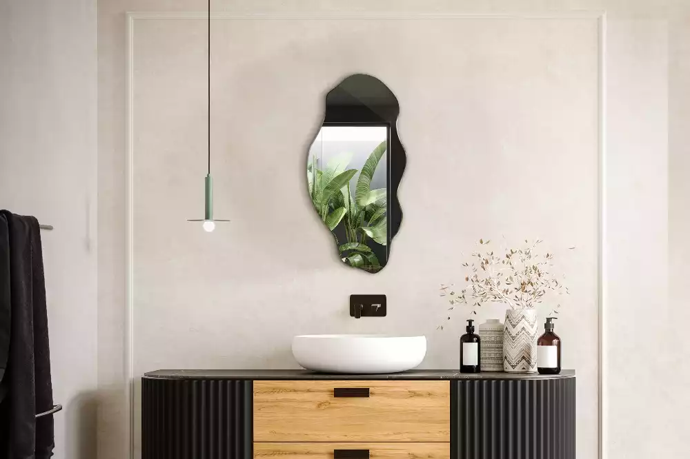 Miroir forme irrégulière décoration murale originale