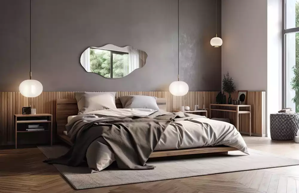 Miroir forme irrégulière décoration murale originale