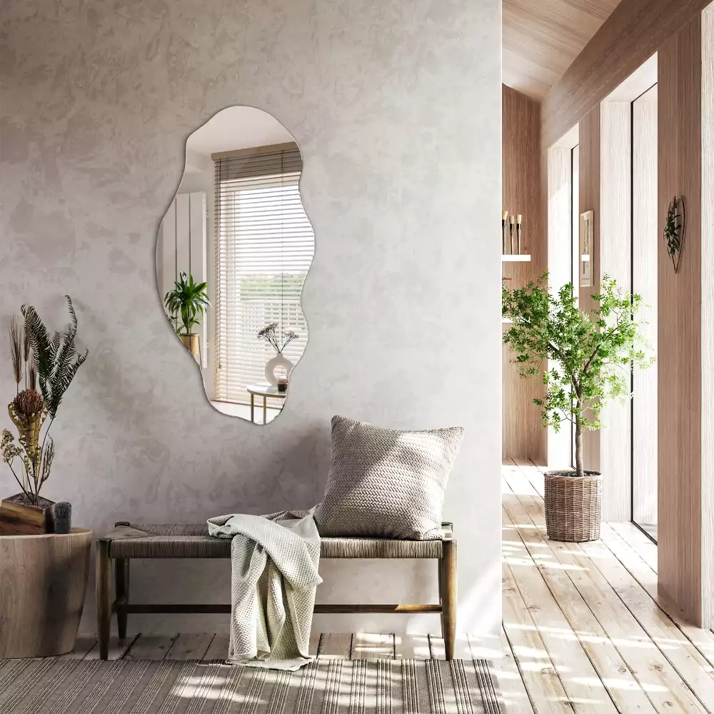 Miroir forme irrégulière décoration murale originale