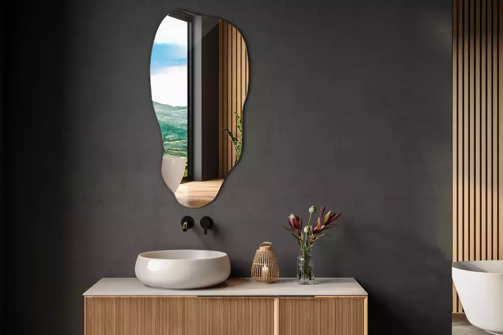 Miroir organique tache suspendue