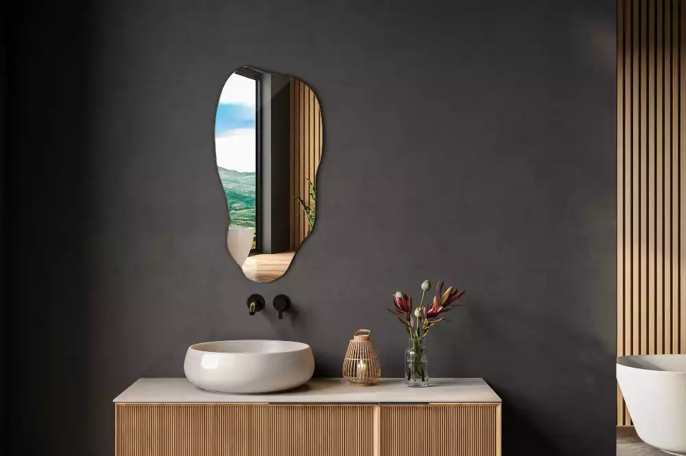 Miroir organique tache suspendue