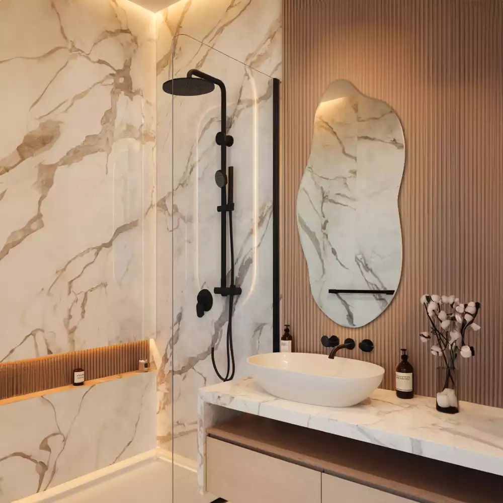 Miroir forme organique accessoire élégant