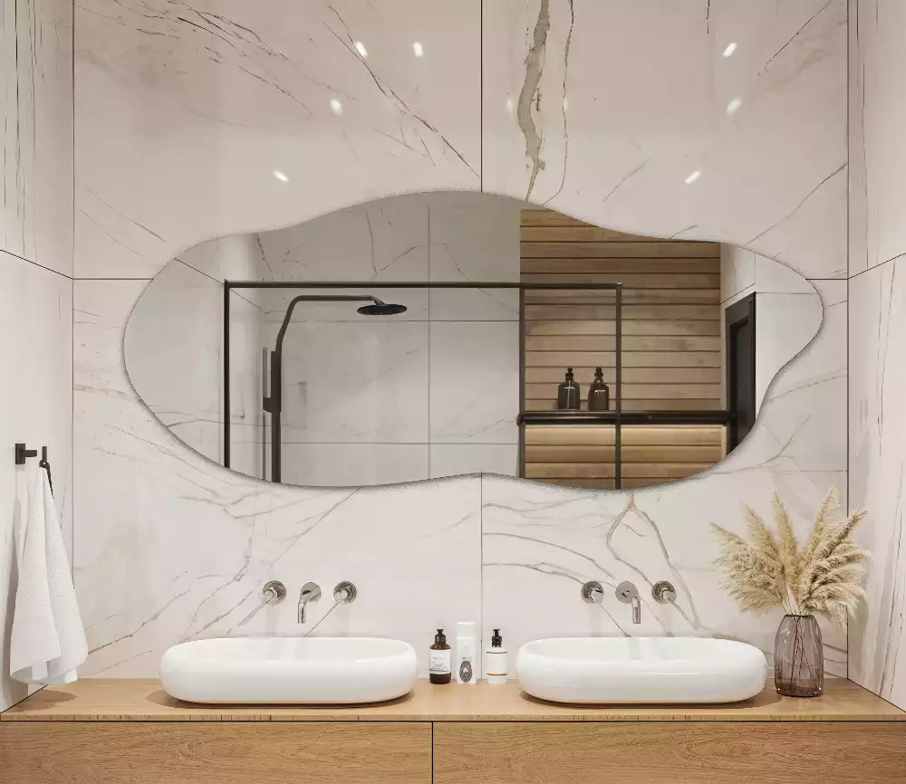 Miroir forme organique accessoire élégant