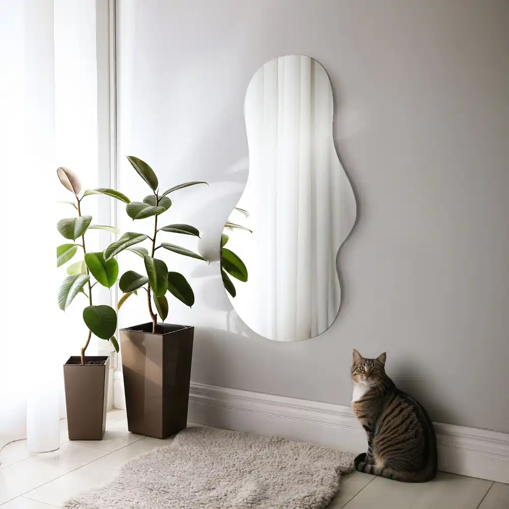 Miroir mural à la forme organique originale