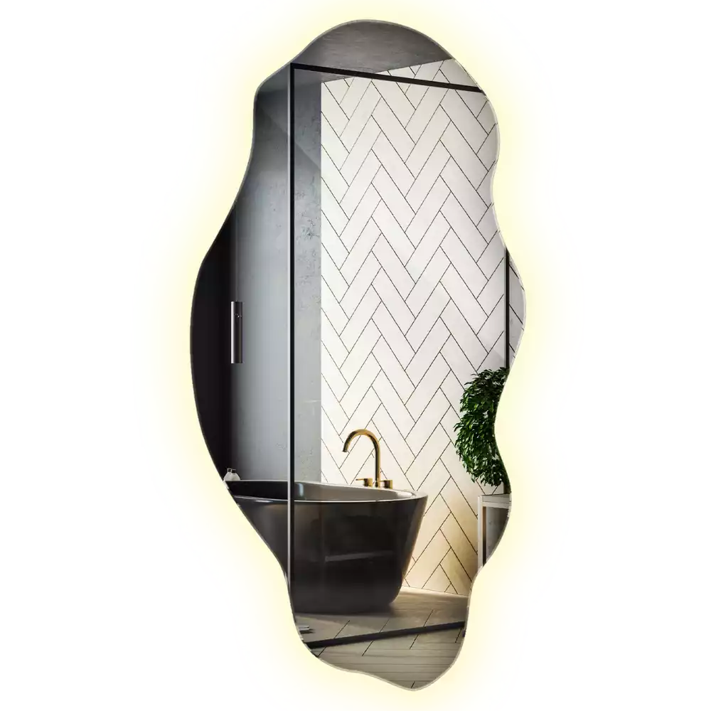 Miroir forme irrégulière spot lumineux LED