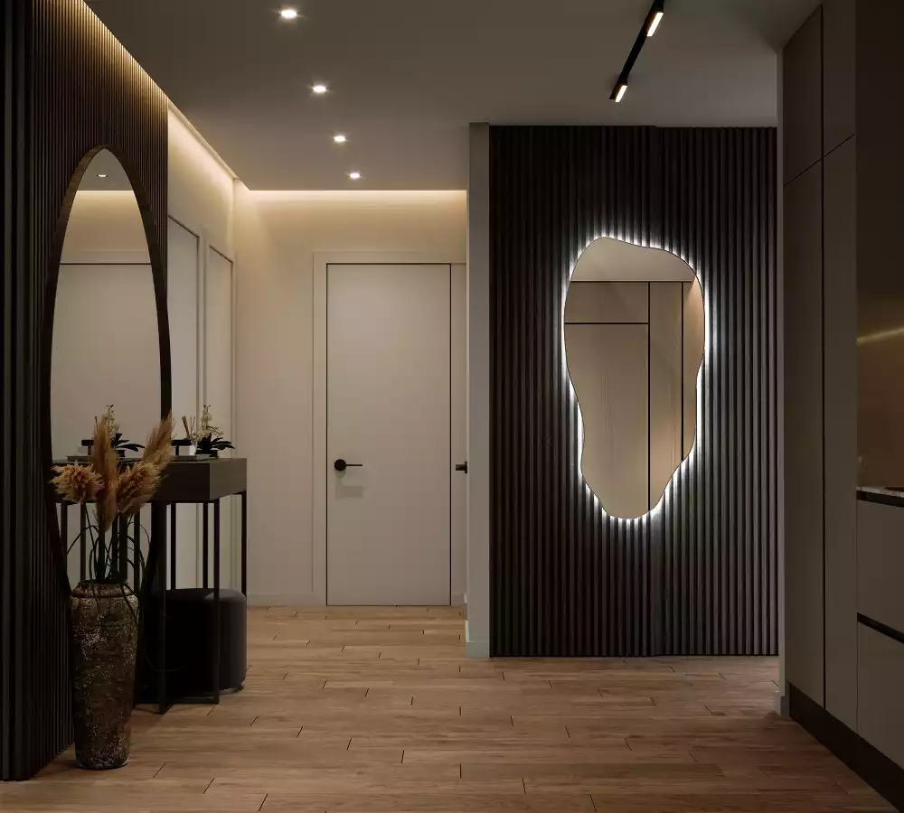 Miroir forme organique élégant