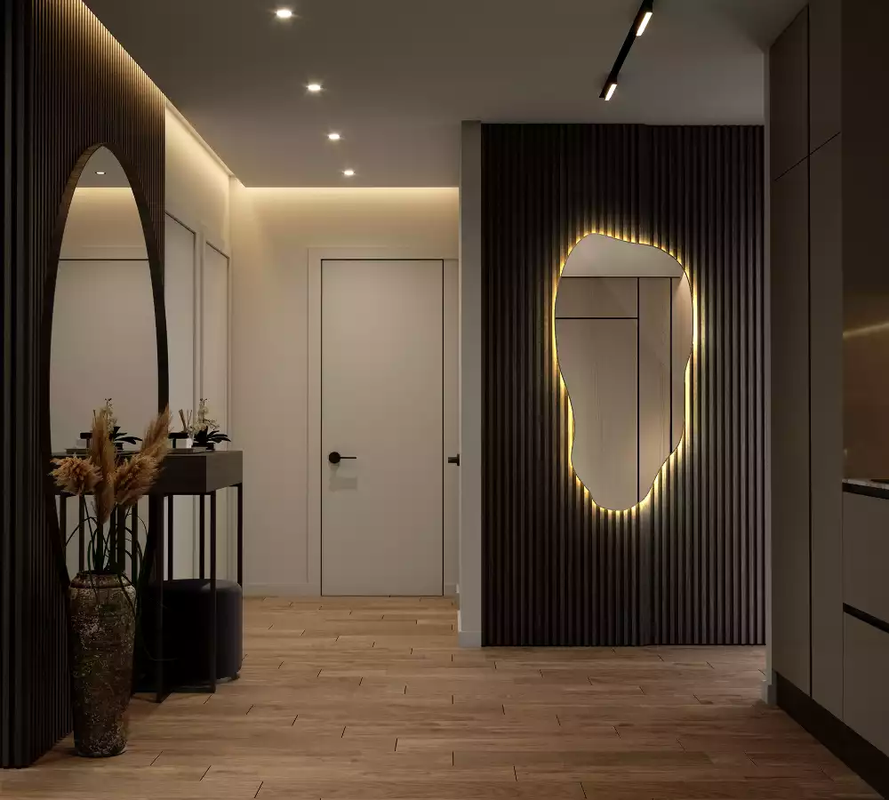 Miroir forme organique élégant