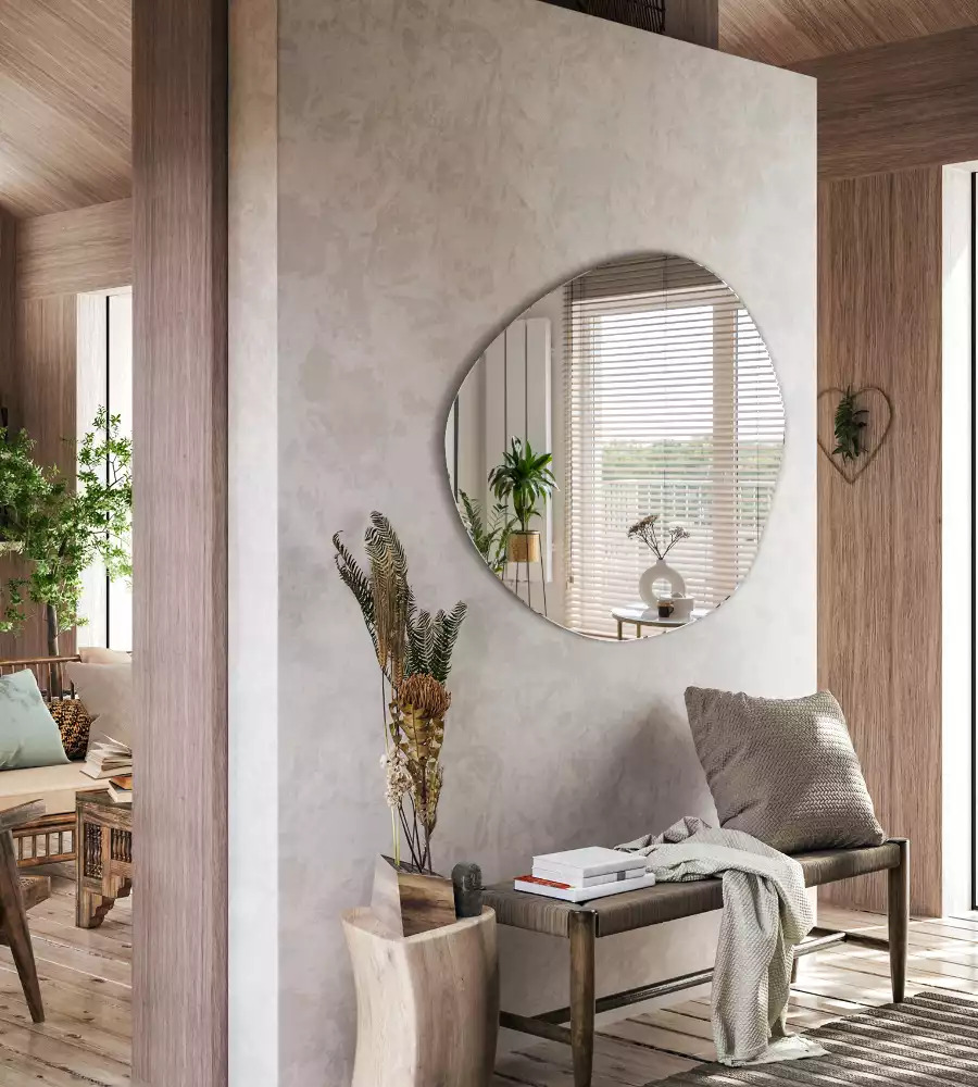 Miroir forme irrégulière décoratif