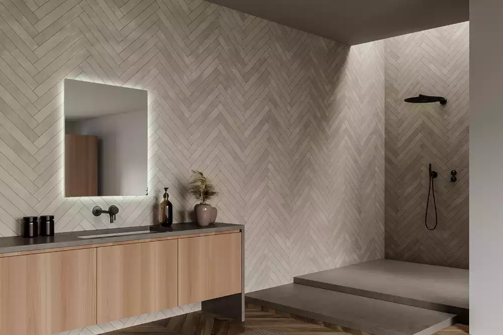 Miroir carré LED moderne