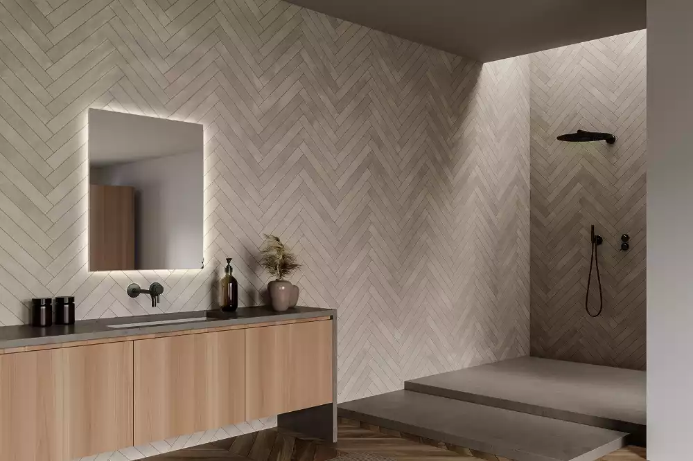 Miroir carré LED moderne