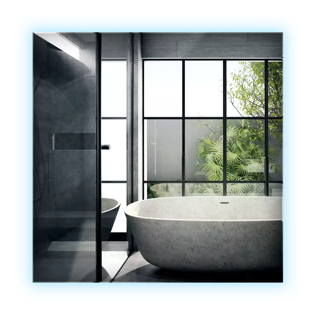 Miroir carré LED moderne