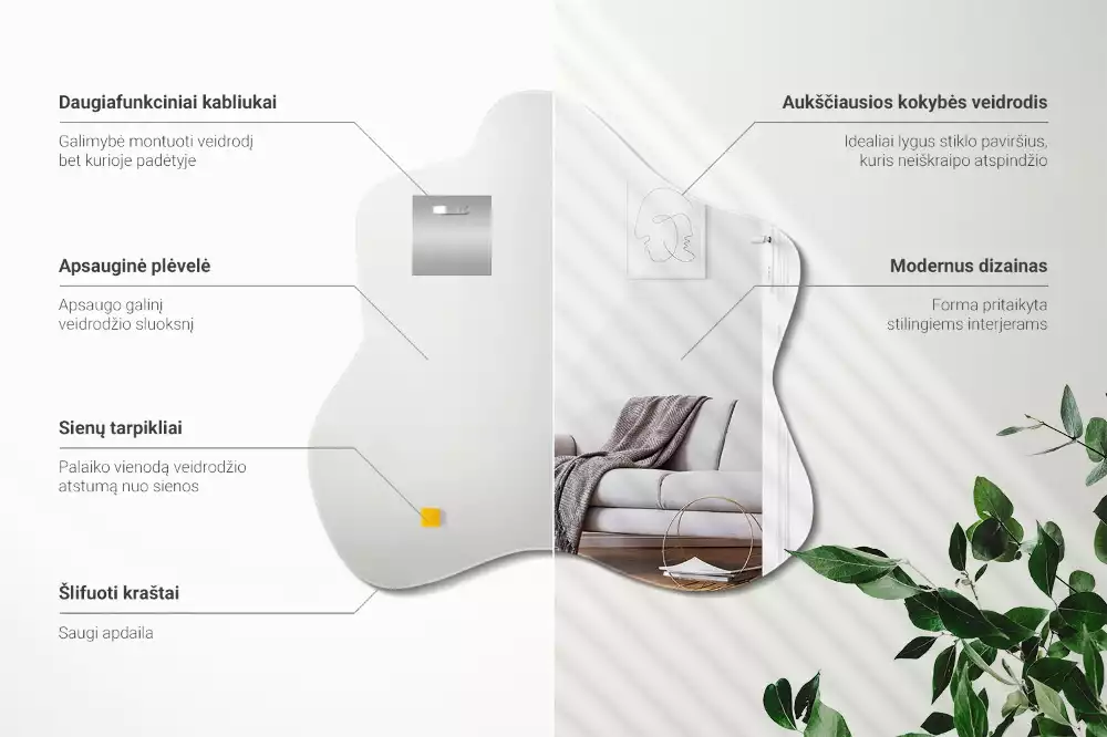 Miroir asymétrique tache