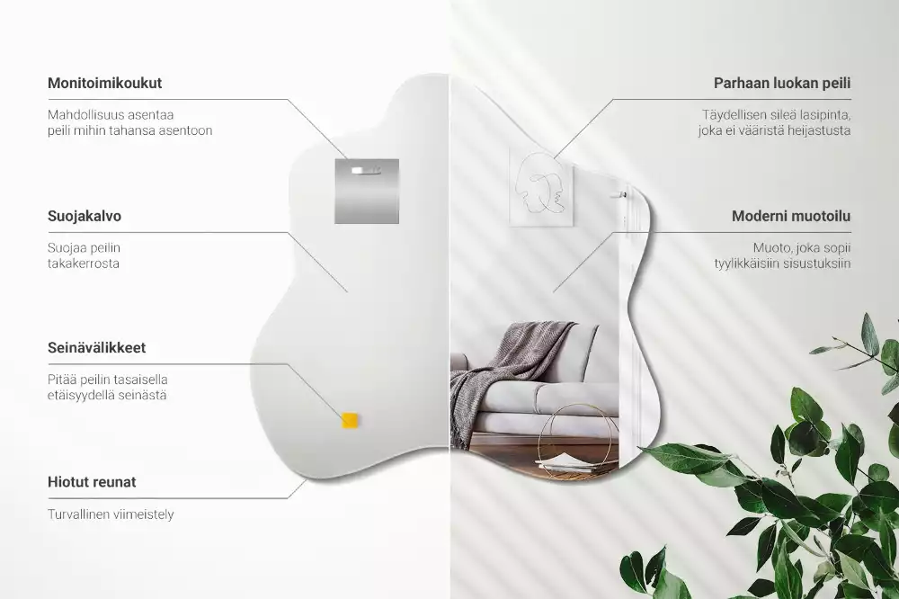 Miroir asymétrique tache