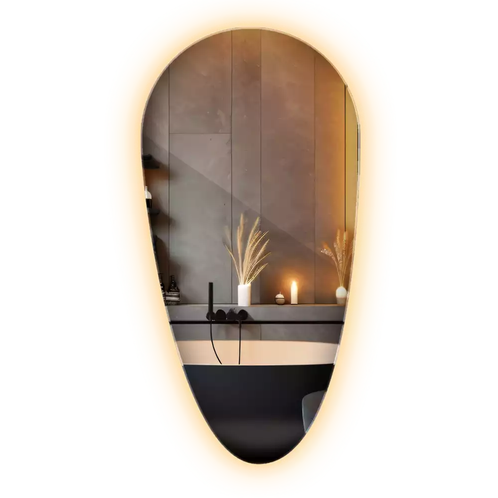 Miroir larme goutte illuminée