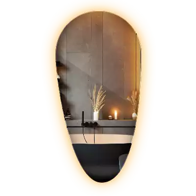 Miroir larme goutte illuminée