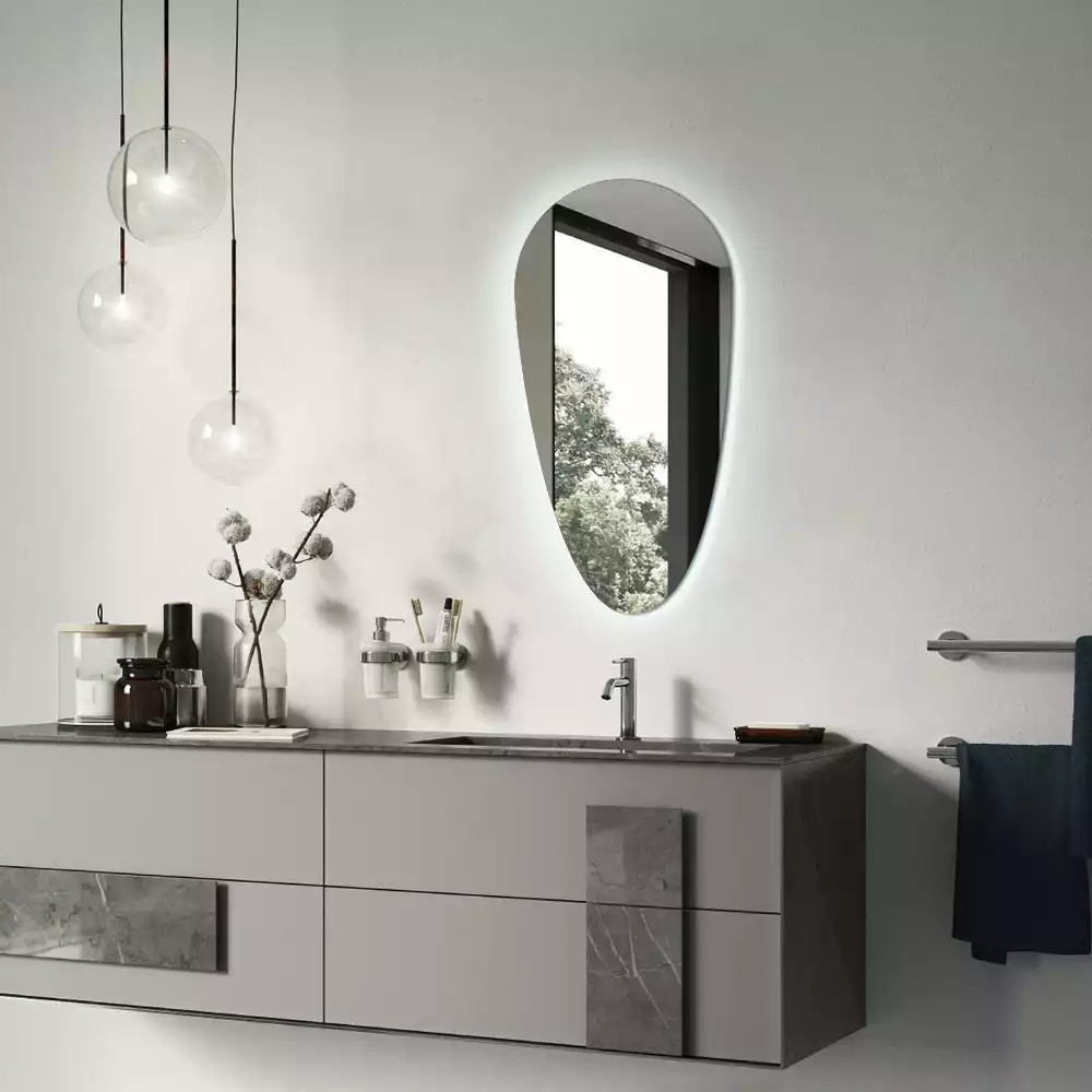 Miroir larme goutte illuminée