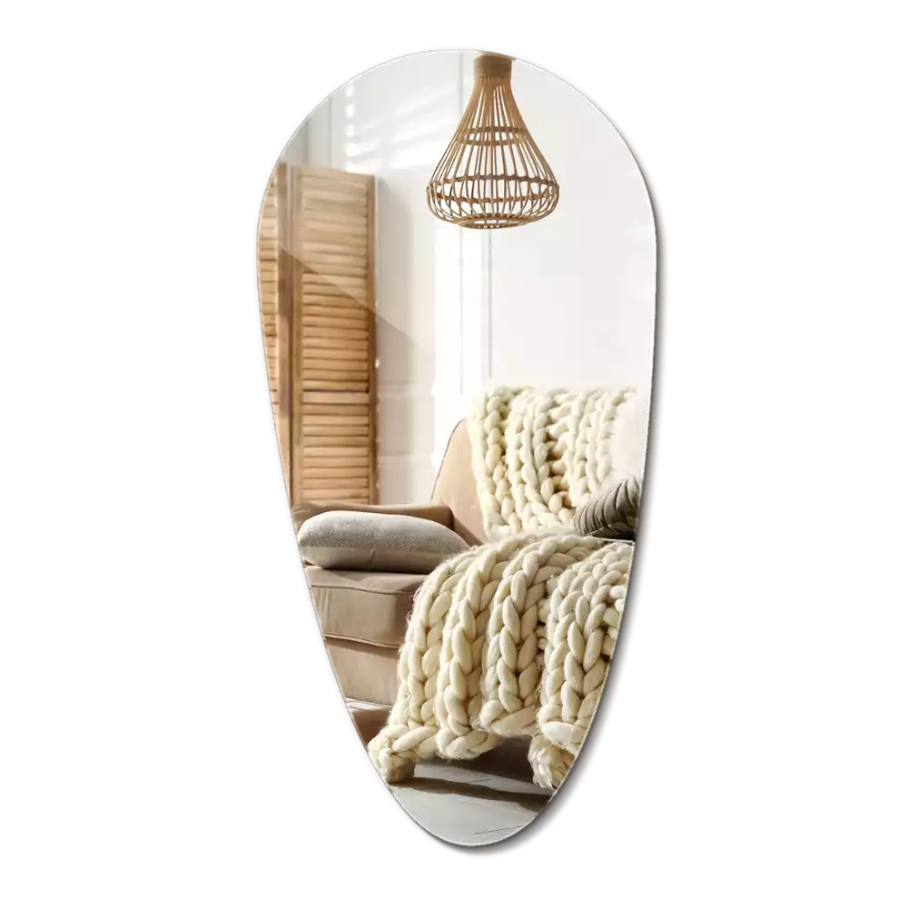 Miroir forme organique chute de mur