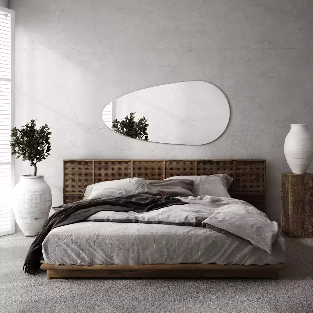 Miroir forme organique chute de mur