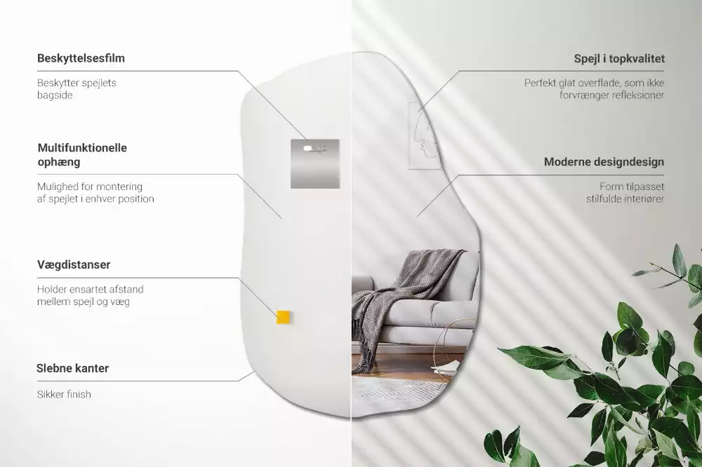 Miroir forme irrégulière unique