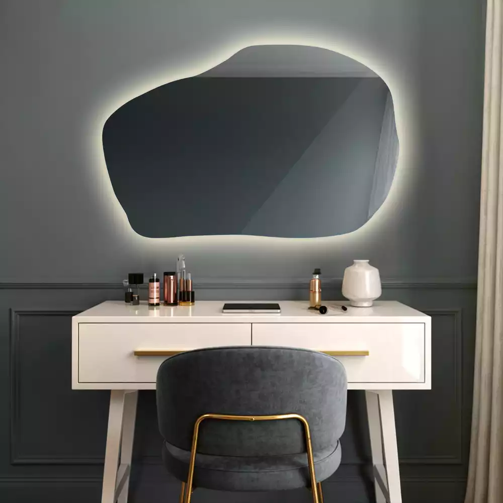 Miroir forme organique led décoratif