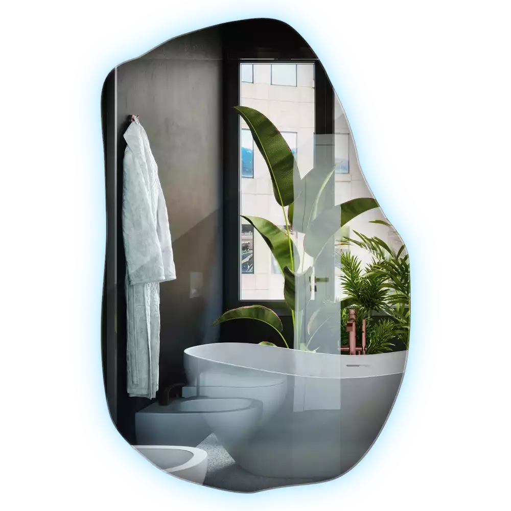 Miroir forme organique led décoratif