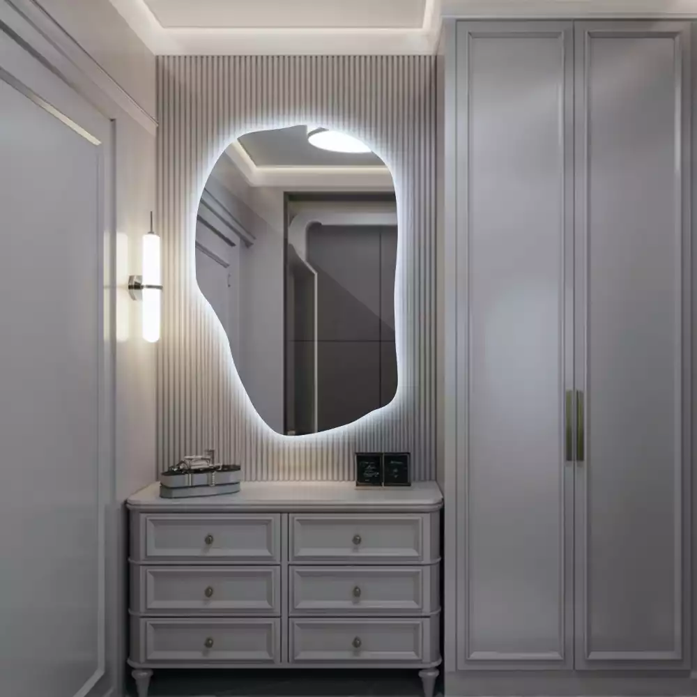 Miroir forme organique led décoratif