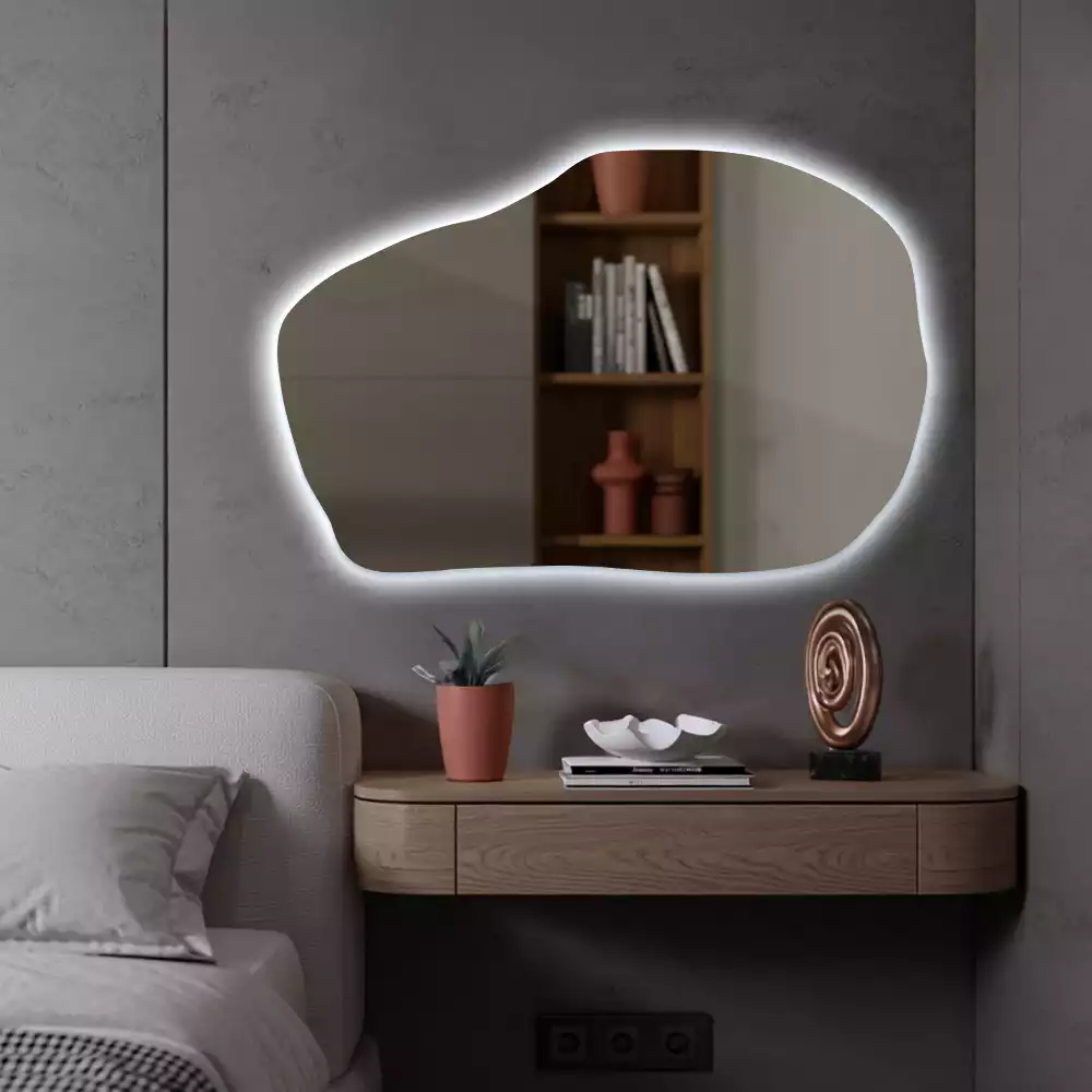 Miroir forme organique led décoratif