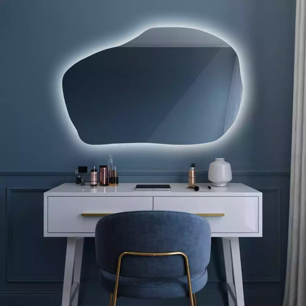 Miroir forme organique led décoratif