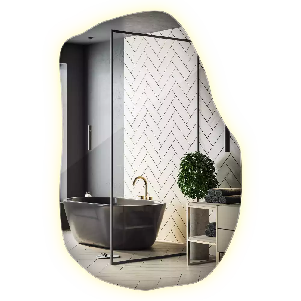 Miroir forme organique led décoratif