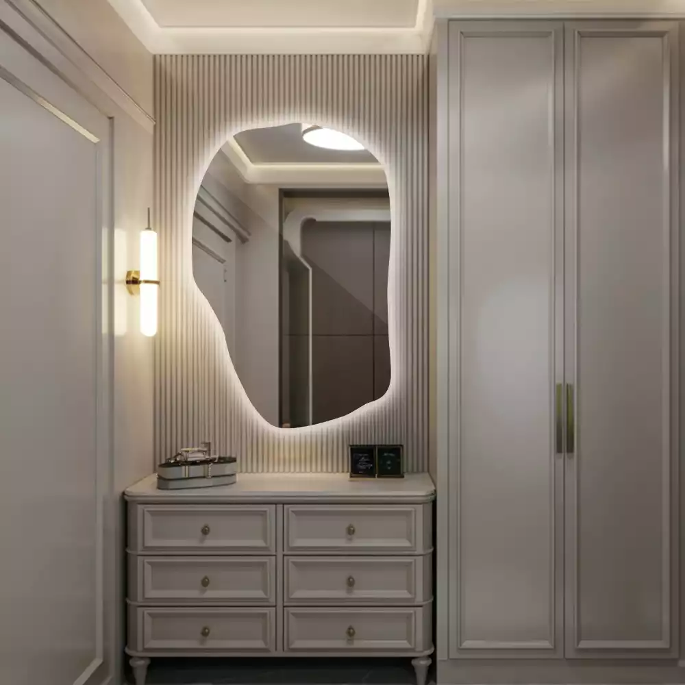 Miroir forme organique led décoratif