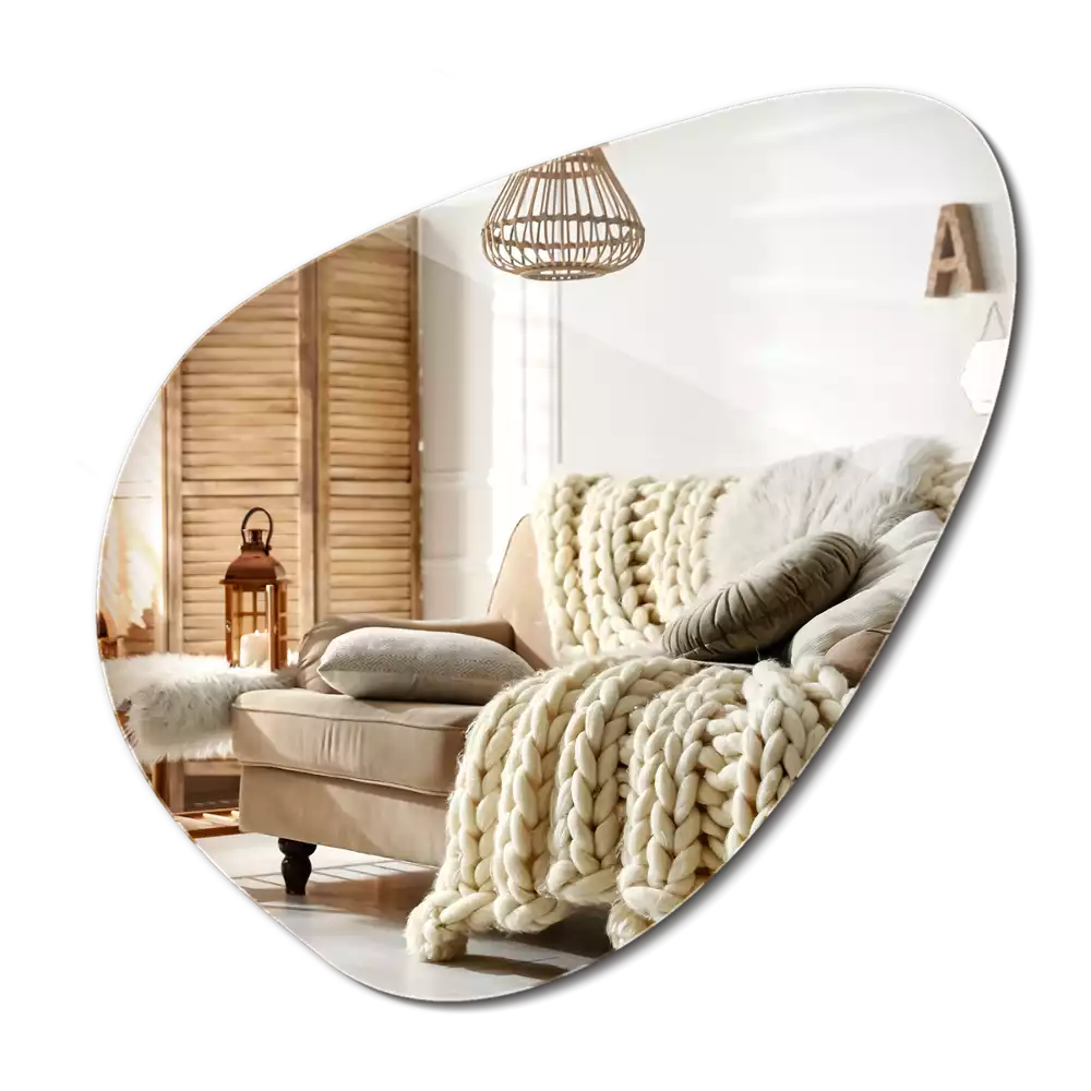 Miroir forme organique mur décoratif