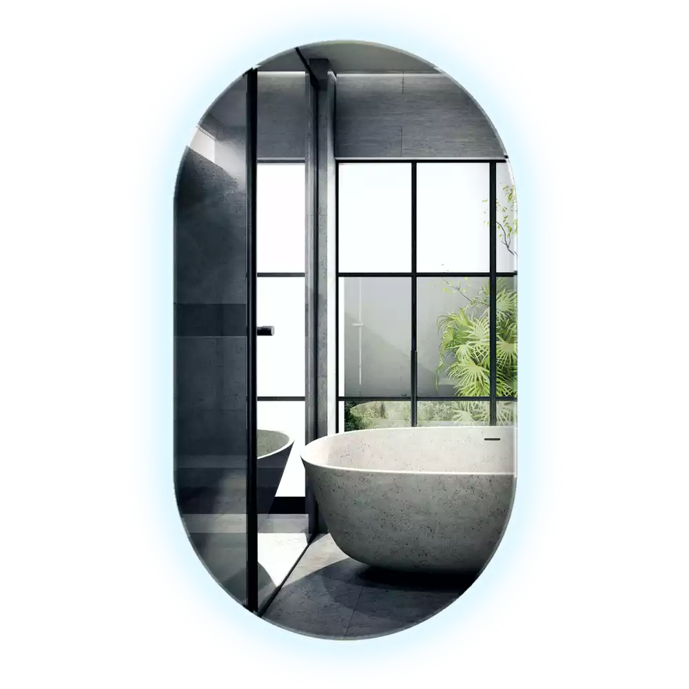 Miroir ovale led tenture décorative