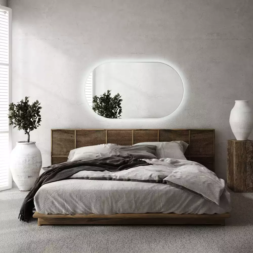 Miroir ovale led tenture décorative