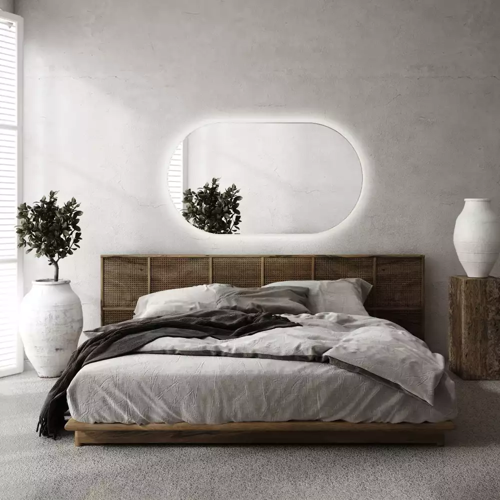 Miroir ovale led tenture décorative