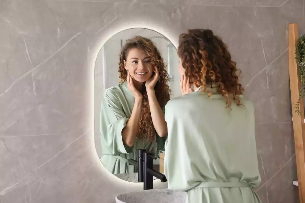 Miroir ovale led tenture décorative