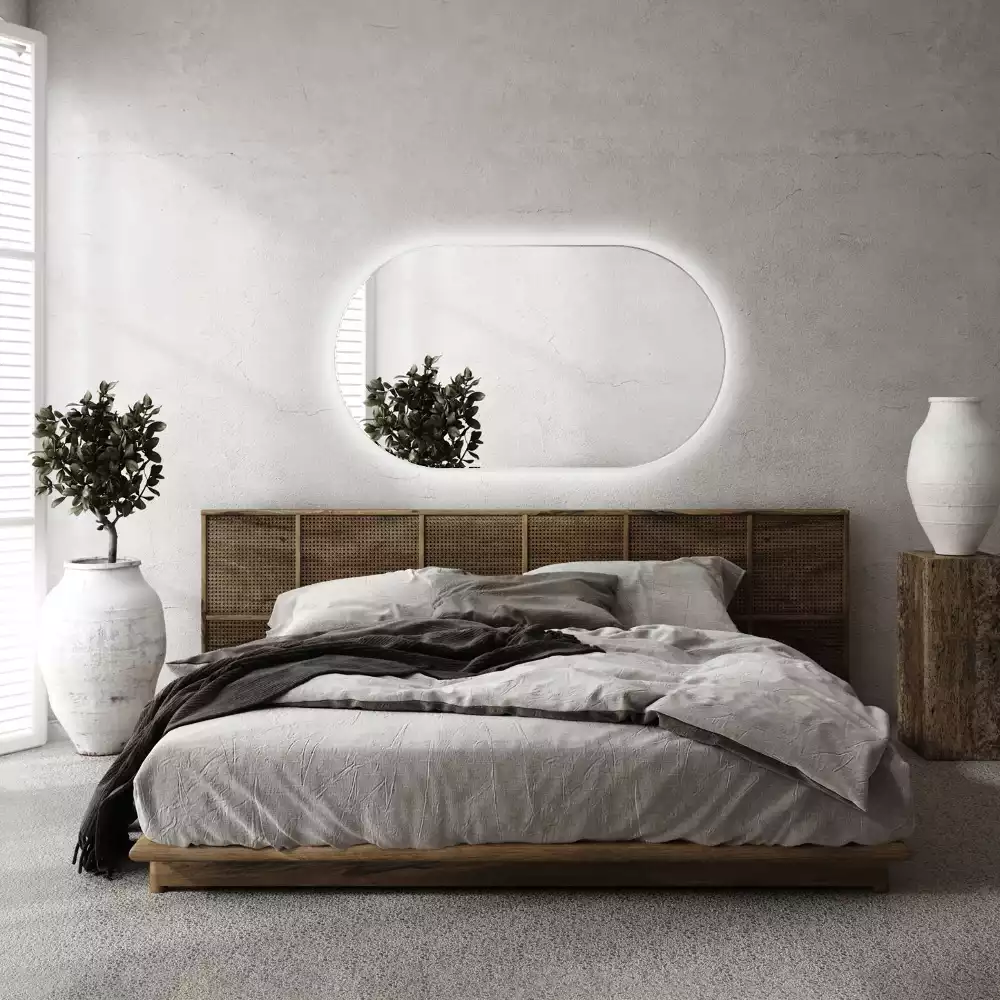 Miroir ovale led tenture décorative