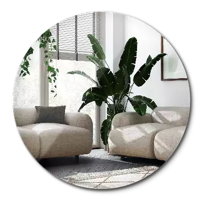 Miroir ovale mur sans cadre