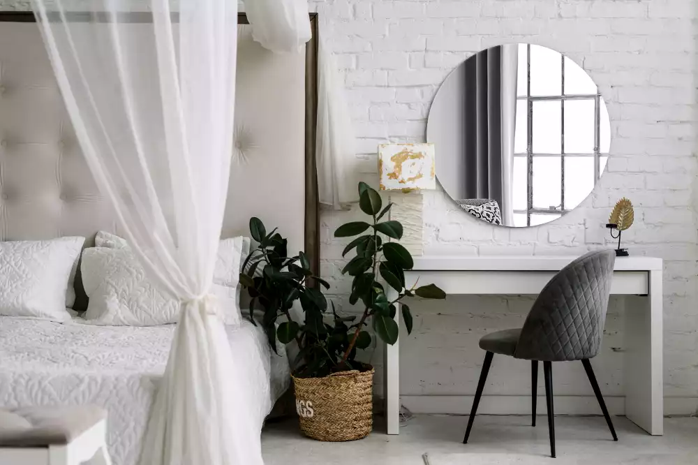 Miroir ovale mur sans cadre