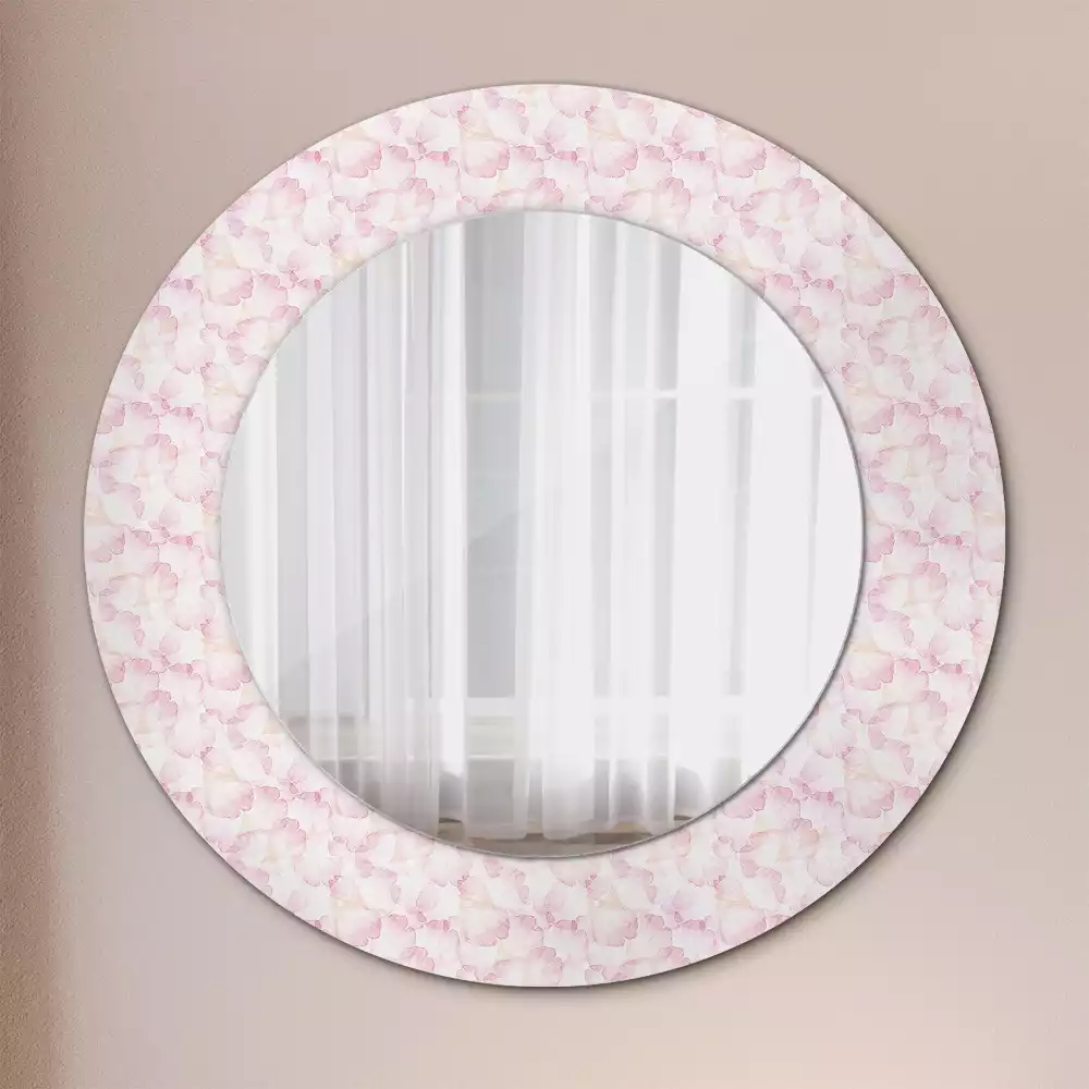 Miroir rond imprimé Pétales de fleurs