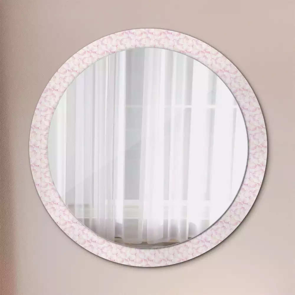 Miroir rond imprimé Pétales de fleurs