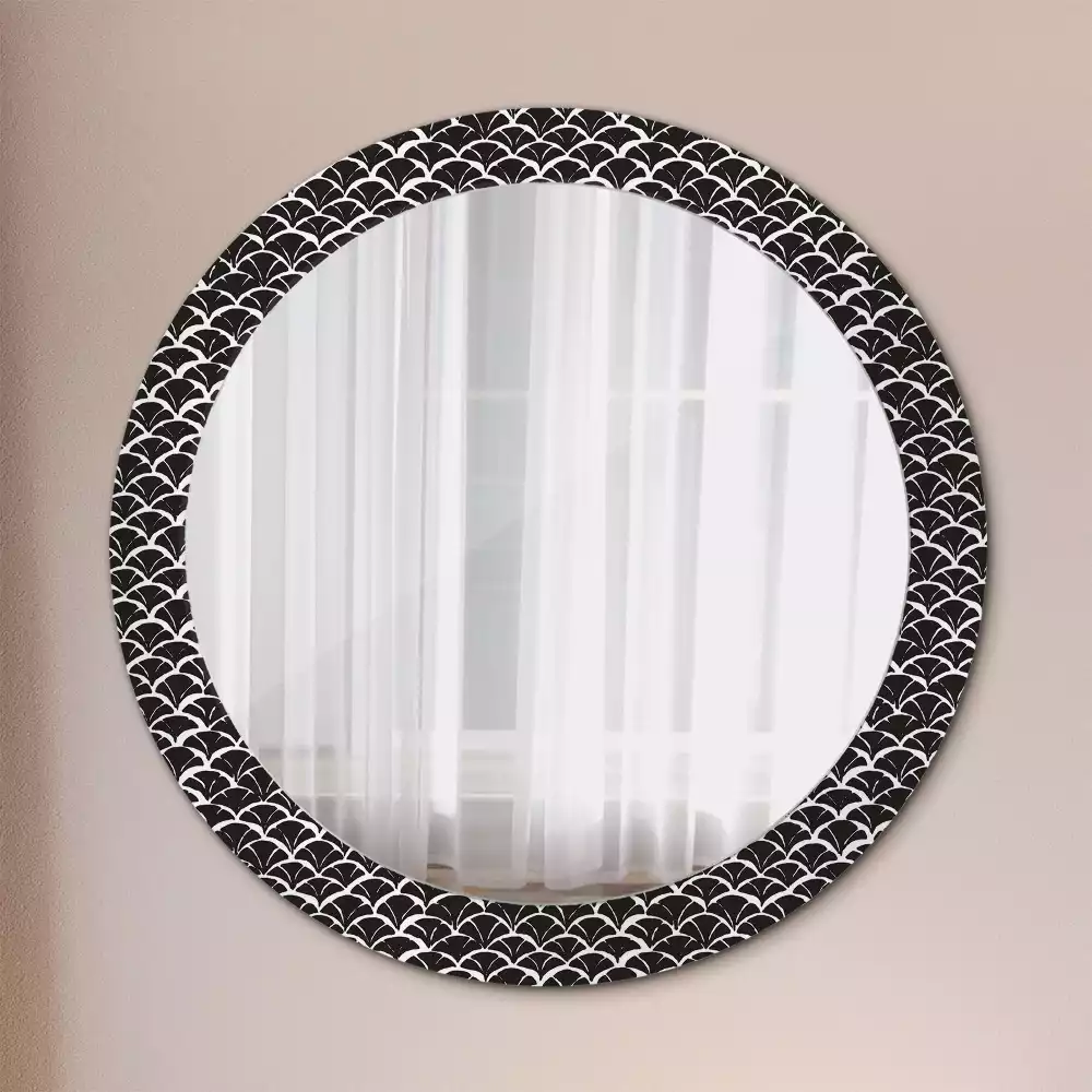 Miroir rond avec décoration Écailles orientales