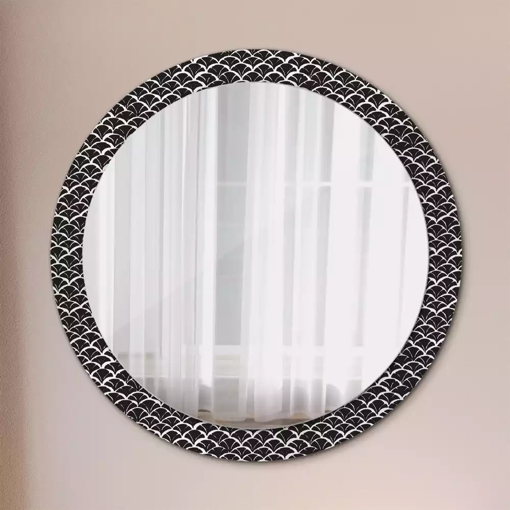Miroir rond avec décoration Écailles orientales