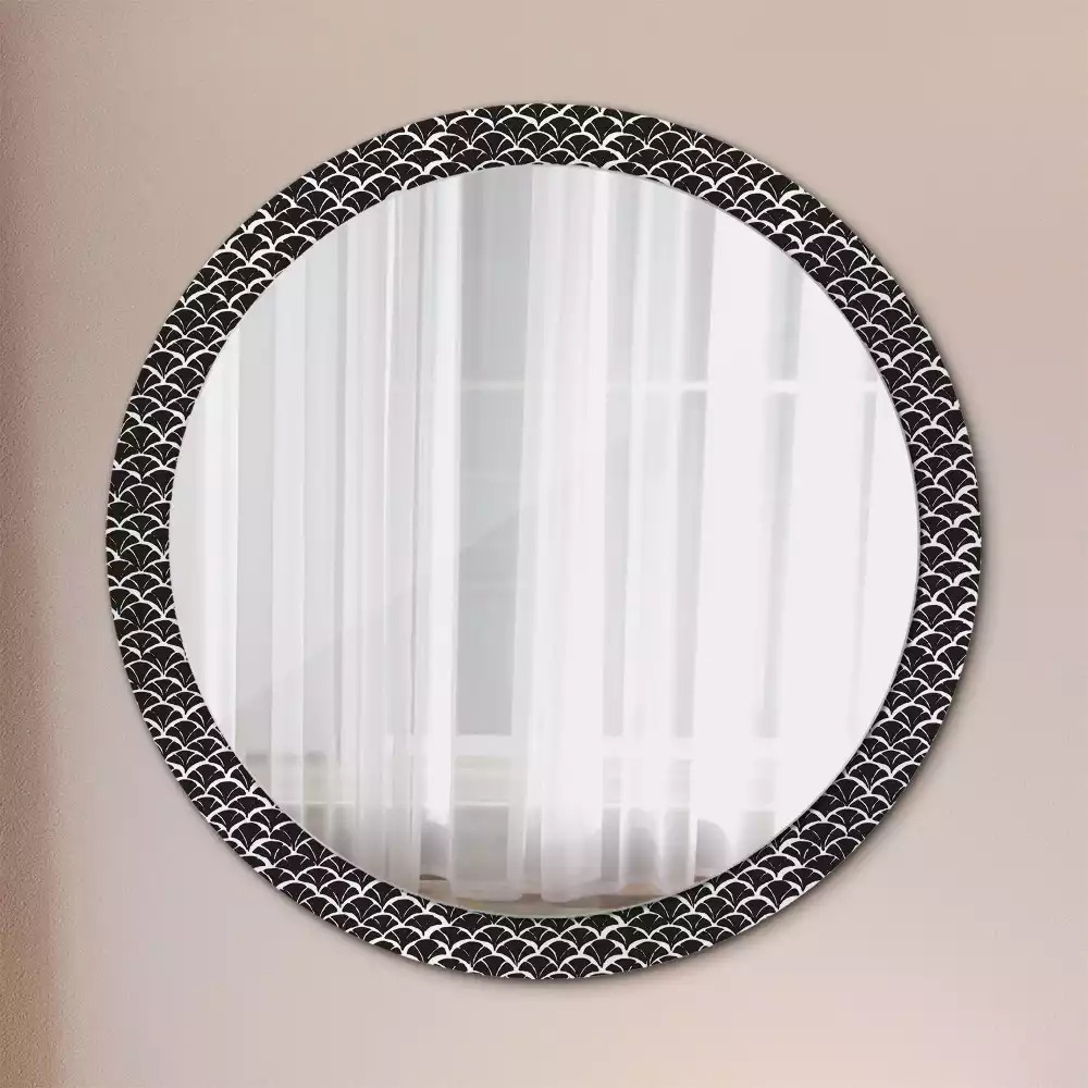 Miroir rond avec décoration Écailles orientales