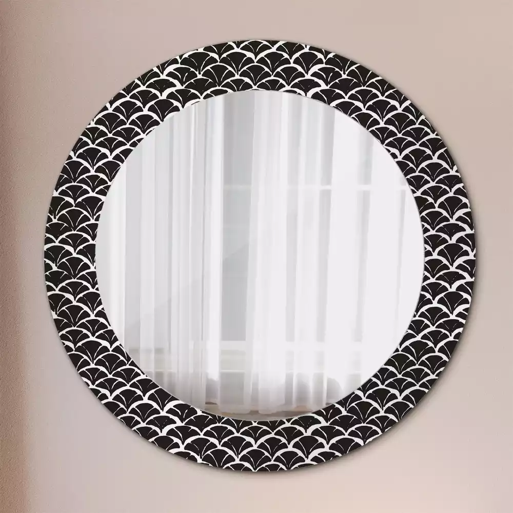 Miroir rond avec décoration Écailles orientales