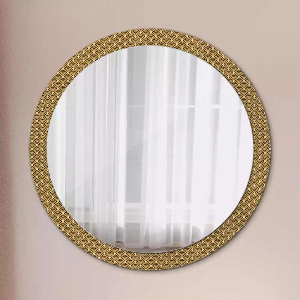 Miroir rond imprimé Motif rétro